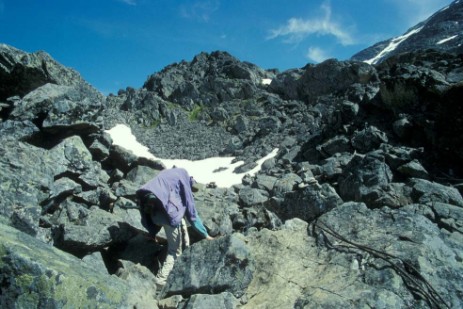 Elisabeth am Chilkoot Pass