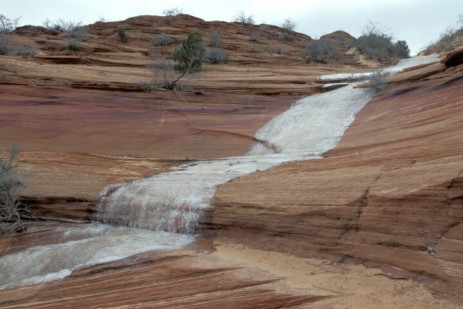 Eis auf Wanderung zur Wave